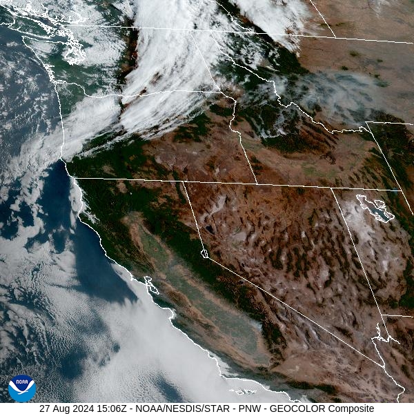 Tuesday morning’s satellite shows some light smoke across the western half of the state from fires burning in and out of the state.